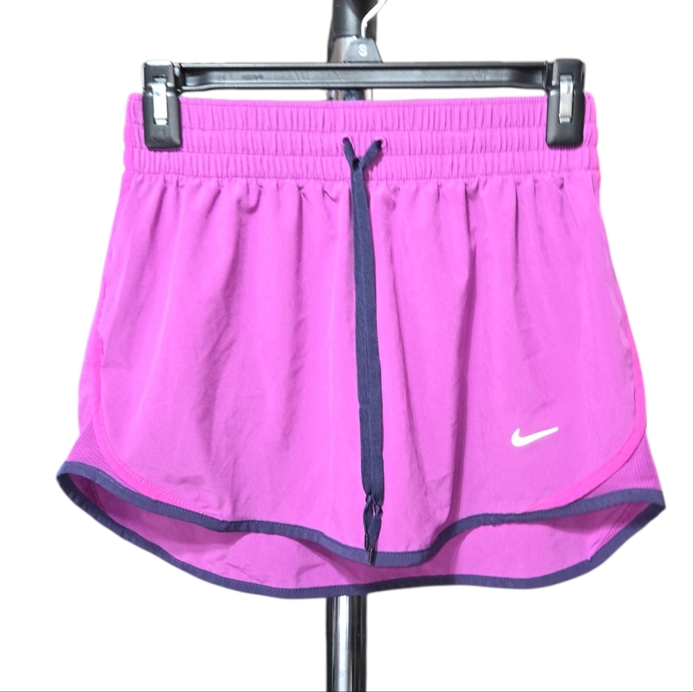 Nike Women's Purple and Navy Athletic Mini Skirt Size S